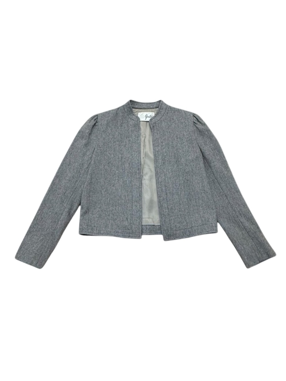 Women’s Vintage Gentry Wool Cropped Blazer Grey 1990s
